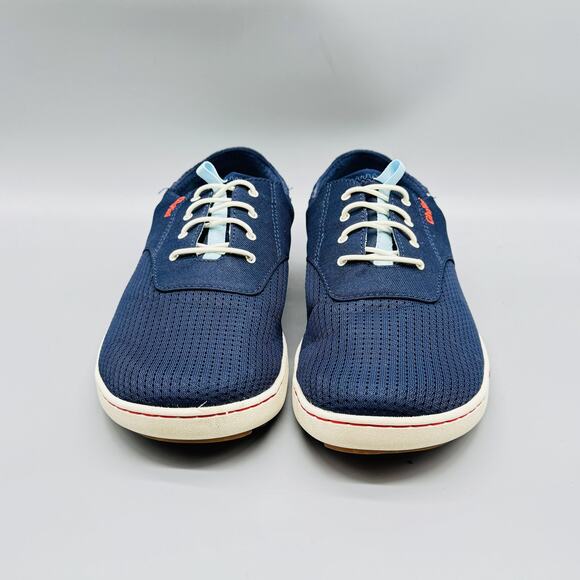 Olukai Shoes Men 7 Navy Blue Nohea Moku Mesh Boat Sneaker Lace Up Low Top Casual - Picture 3 of 13